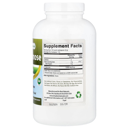 Best Naturals, D-манноза, 227 г (8 унций)