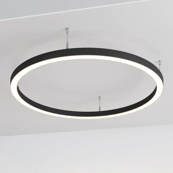 Радиусный профиль 35x35 D800мм 1/4 круга черный Led Strip alm-3535r-b-d-90°-0.8m