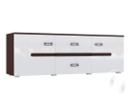 Тумба ТВ Гостиная Ким (венге/белый глянец холодный)