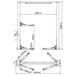 ТЕМП S4D-2E 380V C Подъёмник электрогидравлический двухстоечный, 4 т