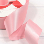Лента Атласная 5см х 110м Полиэстер класс А (Розовый)