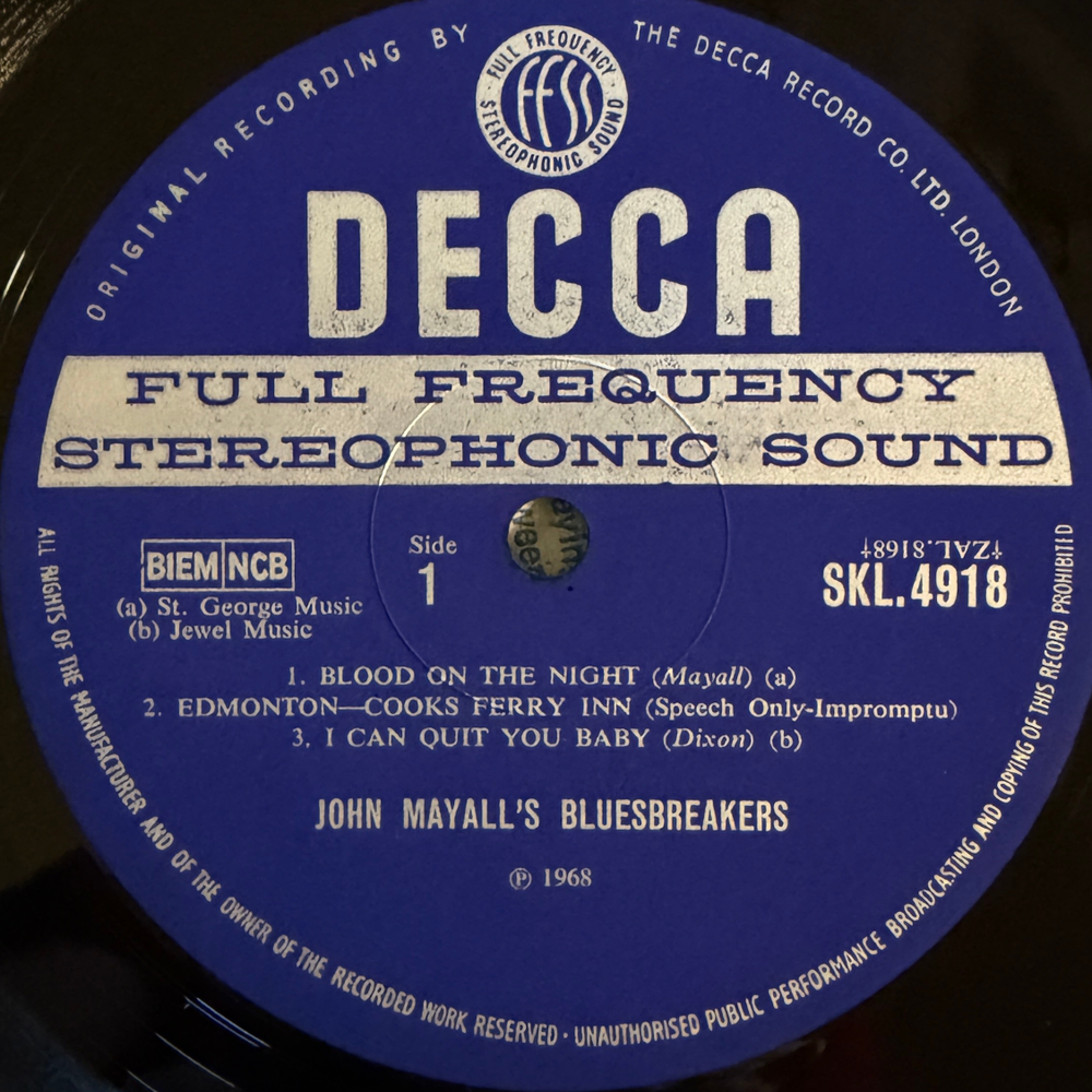 Виниловая пластинка John Mayall's Bluesbreakers - The Diary Of A Band Volume One LP