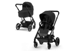 Коляска 2 в 1 Cybex Balios S Lux BLK 2025 (с дождевиками), Moon Black