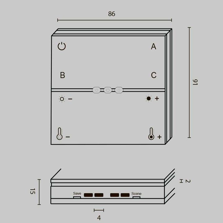 Беспроводная панель управления Maytoni Lighting control Zigbee DRC035-Z-8-B