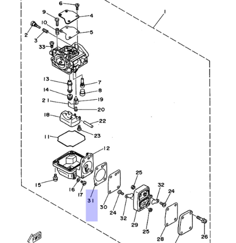 Прокладка топливного насоса 6G1244310100