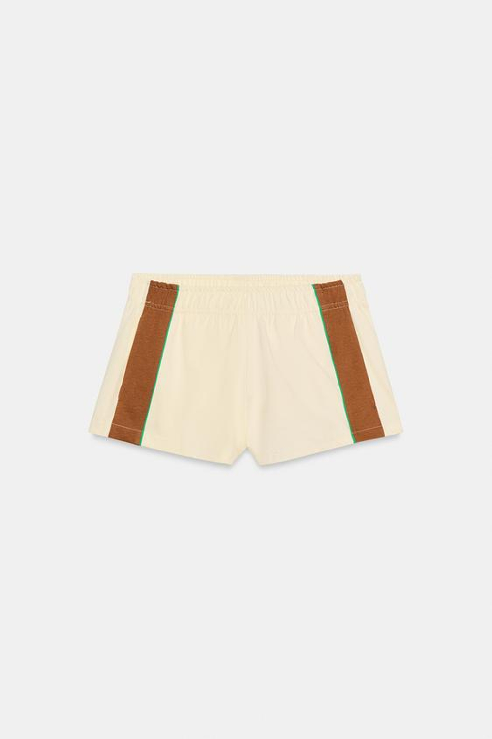 ZARA МИНИ-ШОРТЫ С ЛАМПАСАМИ, СВЕТЛО-ЖЕЛТЫЙ