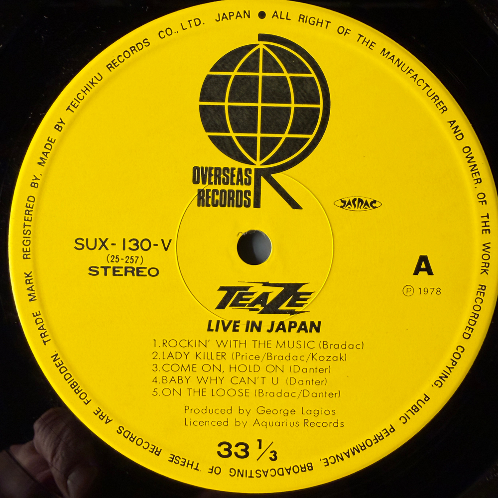 Teaze – Live In Japan (Япония 1978г.)