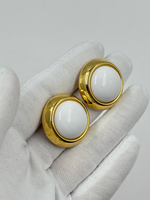 Серьги с белыми вставками