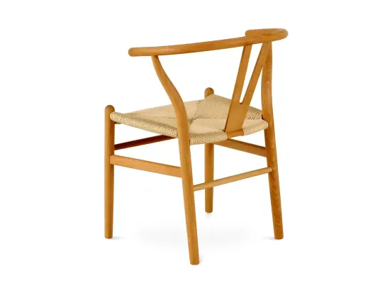 Стул деревянный обеденный с мягким сиденьем Wishbone Премиум