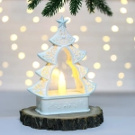 Сувенир с подсветкой «Волшебная ёлочка» 12,5*5,3*16,5 см, Белый (работает от батареек 3*ААА)