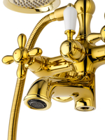 Смеситель для ванны с душем WONZON & WOGHAND RETRO, Глянцевое золото (WW-88639020-PG)