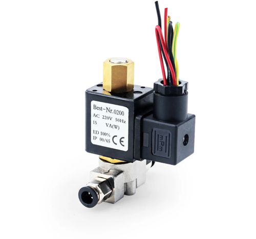 Нормально открытый соленоидный клапан, 1/4 дюйма, корпус из нержавеющей стали, 12 В