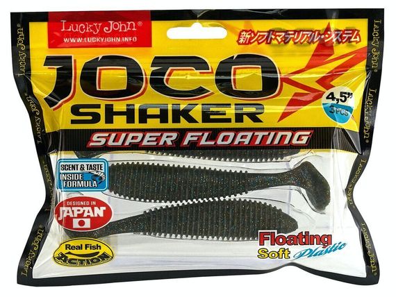 Виброхвосты съедобные LJ Pro Series JOCO SHAKER 4.5in (11,43 см), цв. F08, 3 шт.