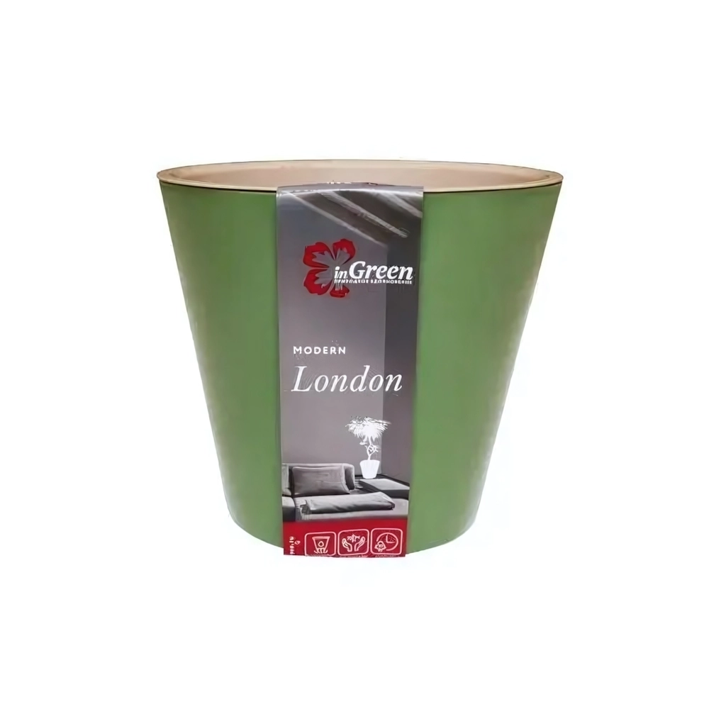 Горшок для цветов London D 12,5 смл оливковый