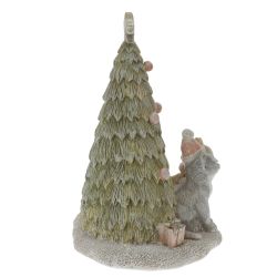 GAEM Фигурка декоративная с подсветкой "Кошечки и ёлка", L13,5 W11 H17 см