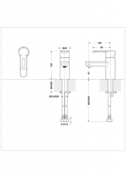 Смеситель для умывальника Bravat Stream-D