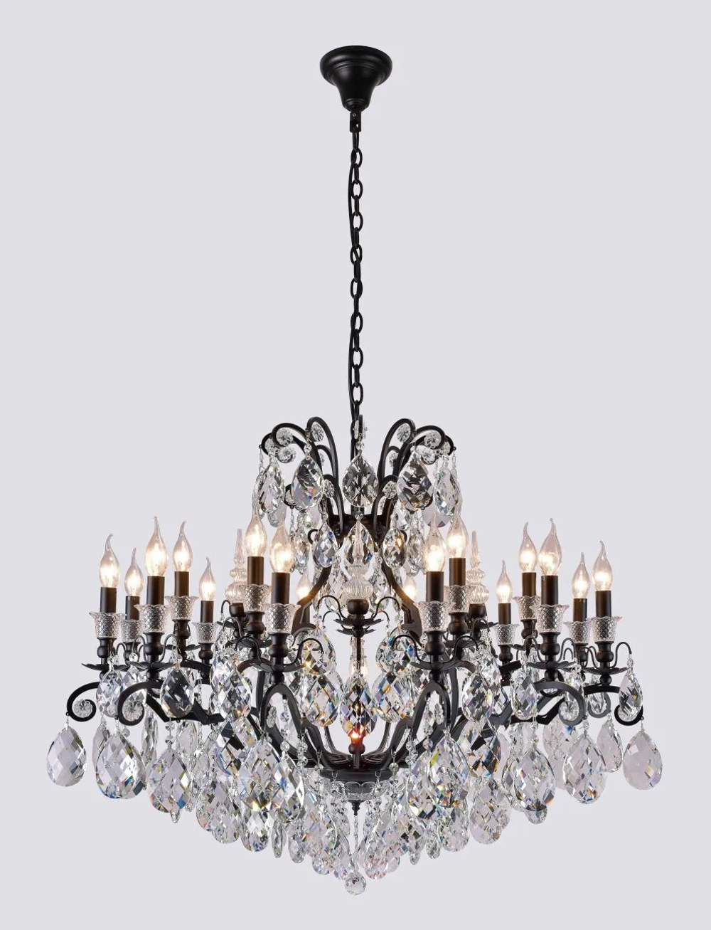 Люстра Crystal Lux MAGNIFICO SP19 BLACK/TRANSPARENT