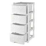 Комод Keeplex Fiori четырехсекционный 48х41х94,5см белое облако