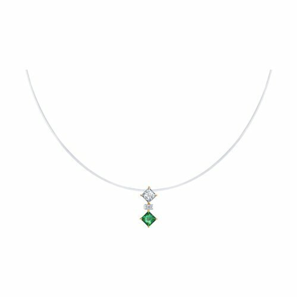 Колье из золота с бриллиантами и топазами Swarovski