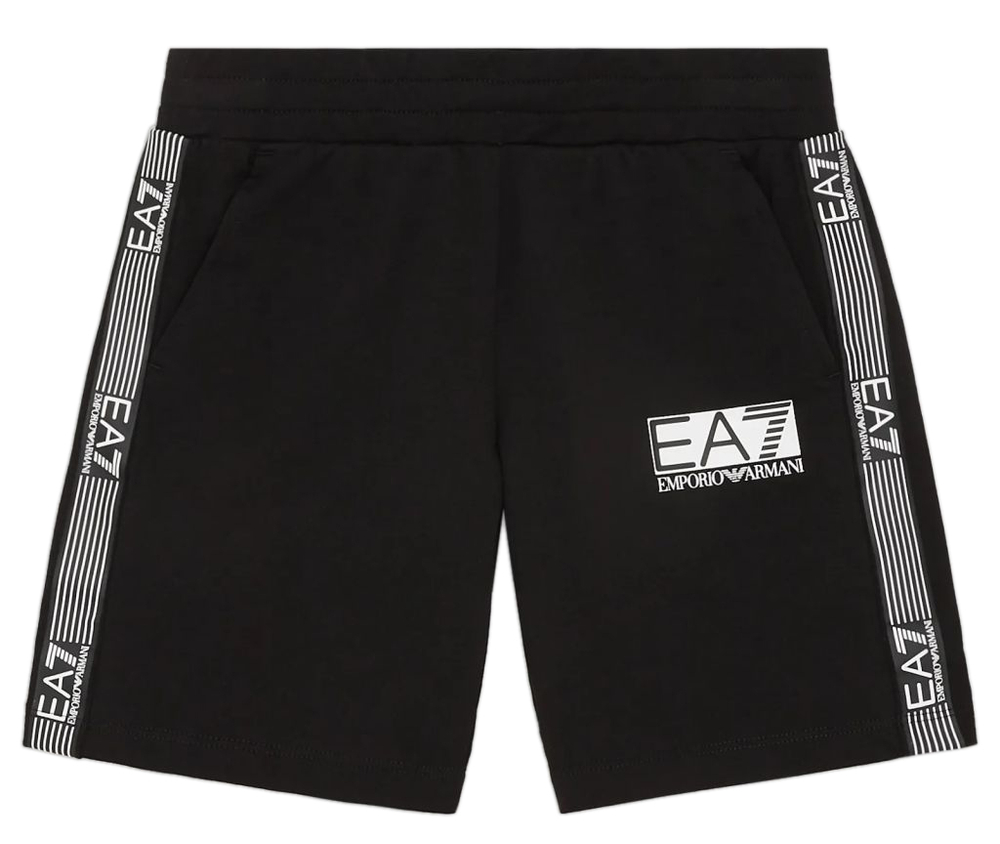 Детские теннисные шорты EA7 Boy Jersey Bermuda - black
