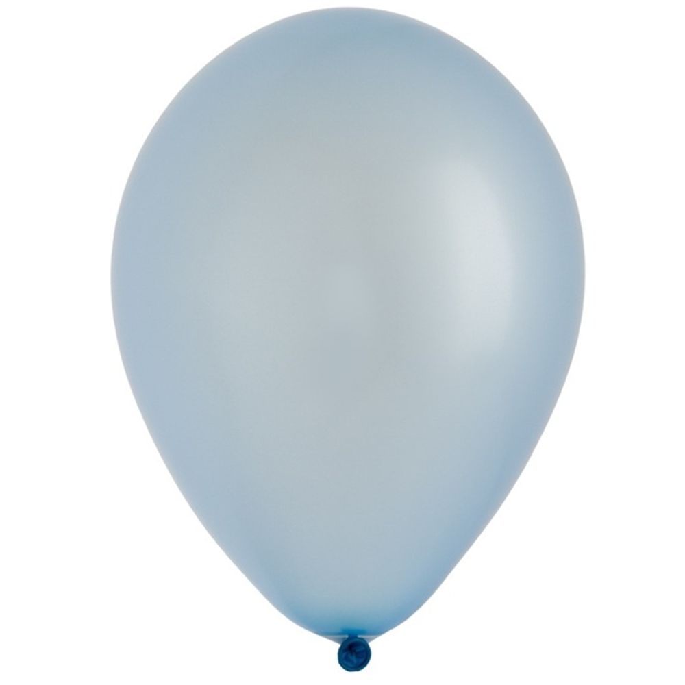 Воздушные шары Весёлая Затея, металлик голубой, 50 шт. размер 10&quot; #1102-1575