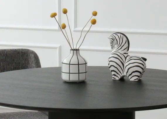 Стол обеденный Type D 100 см основание D 43 см (черный)