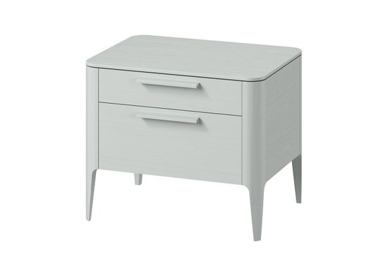 Тумба прикроватная Type oak 2 ящика ширина 60 см (светло-серый)