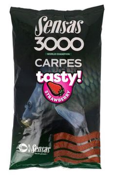Прикормка Sensas 3000 CARP TASTY Strawberry 1кг