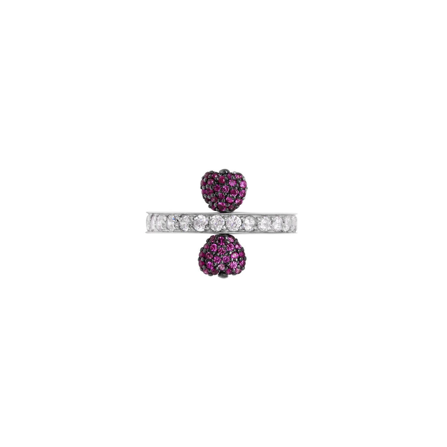 Кольцо Silver Stay With Me Ring - Black Fuchsia