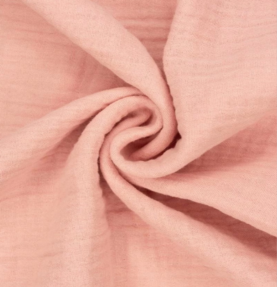 Ткань Муслин, 115 гр/м2, 100% хлопок, ш. 140 см, персиковый