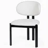 Обеденный стул Sage, черные ножки с белой обивкой