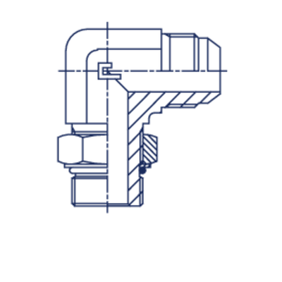 Штуцер FRA90 JIC 1.7/8 - UNF 1.7/8