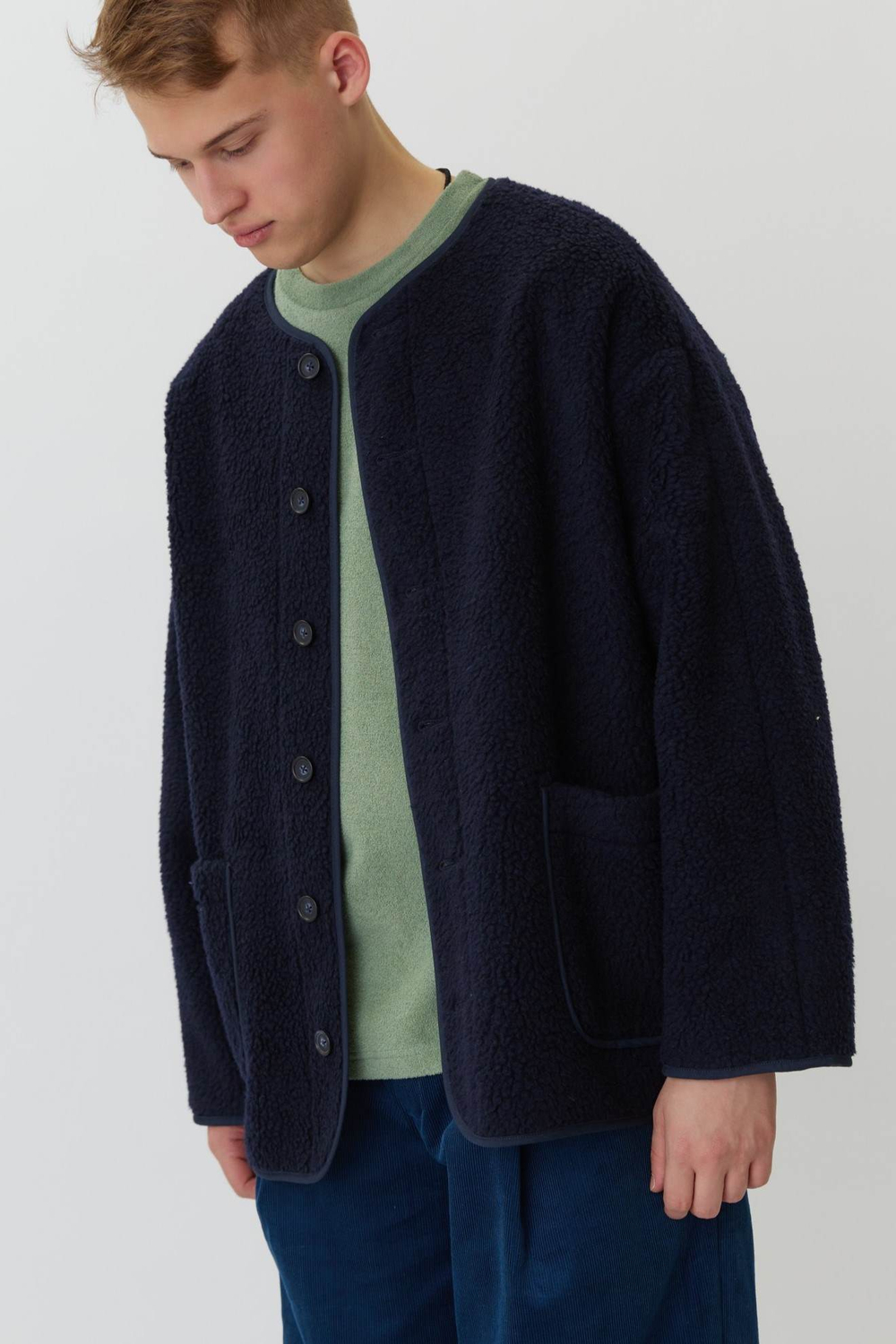 Куртка из синего меха