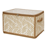 Короб складной на молнии "Листья", Д400 Ш300 В250, бежевый