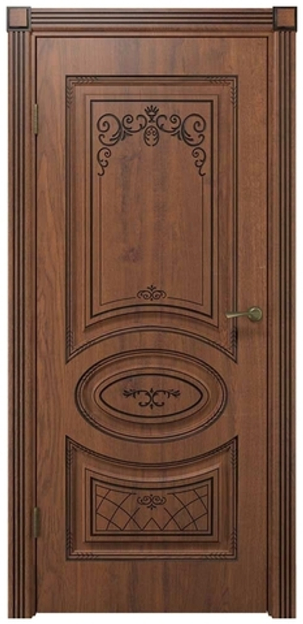 Межкомнатные двери VellDoris ВИТЕЛИЯ, Дуб янтарный патина черная, глухое