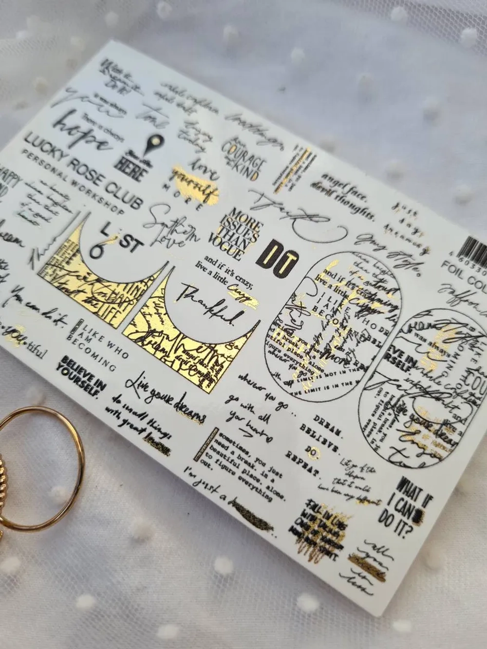 Lucky Rose Слайдеры наклейки для ногтей Foil 178