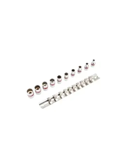 Набор универсальных торцевых головок 1/4, двенадцатигранные