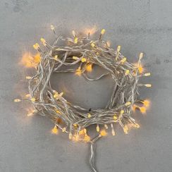 Светодиодная нить 100 желтых LED ламп, 10 м., 24В., прозрачный провод ПВХ, LTC (PST100-10-1Y)