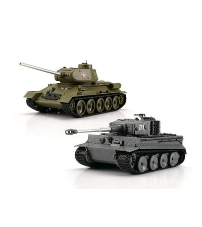 Радиоуправляемый танковый бой Torro Т34/85 и Tiger 1 1/30, RTR