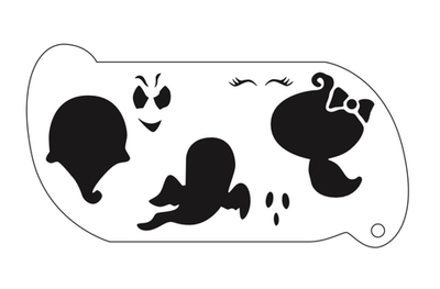 Трафарет для аквагрима "Привидение", прямоугольный 7 на 13 см