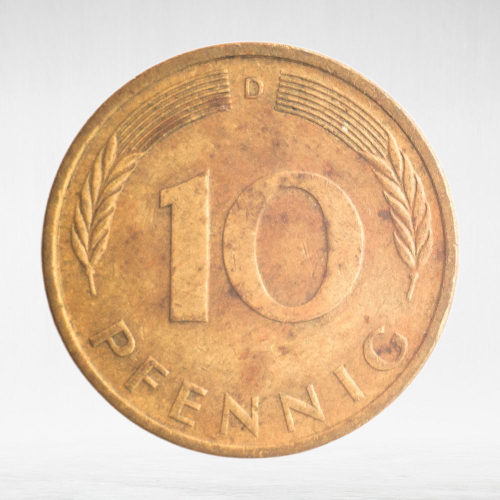 Germany, 10 Pfennigs, 1972, (Munich Mint - "D"), VF