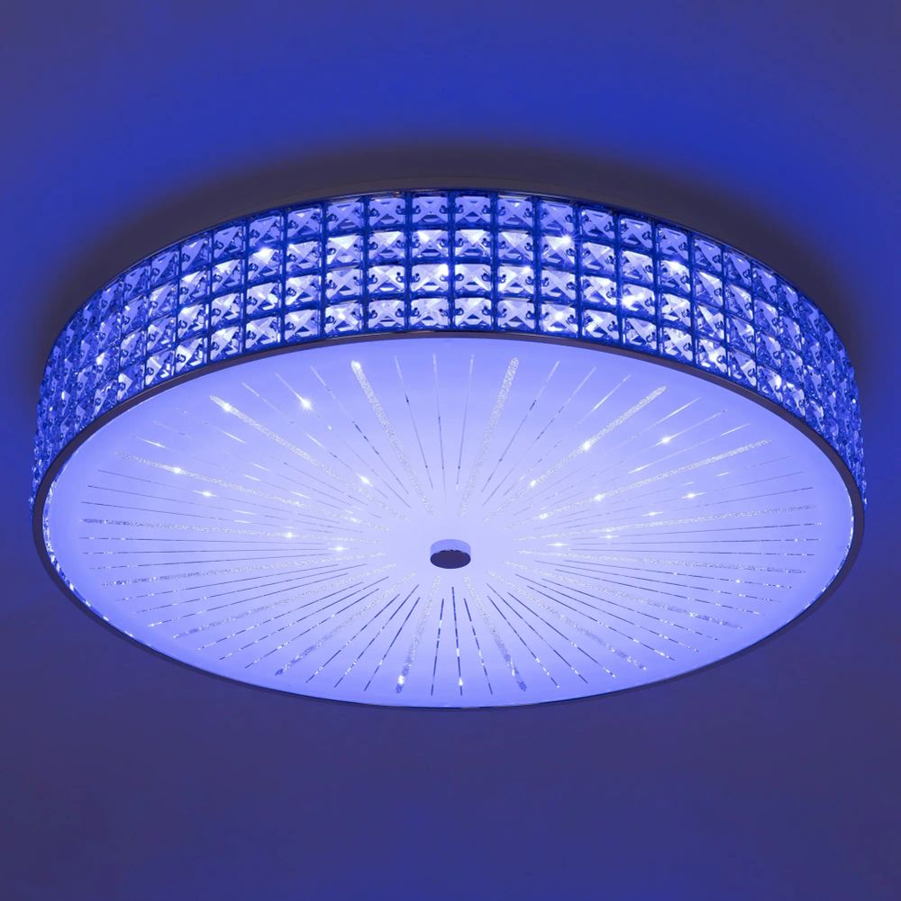 Citilux Портал CL32410G1 LED RGB Люстра хрустальная с пультом Хром