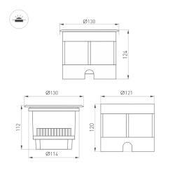 Светильник LTD-DAFNA-GROUND-R130-11W Day4000 (SL, 35 deg, 230V) (Arlight, IP67 Металл, 5 лет) 061187