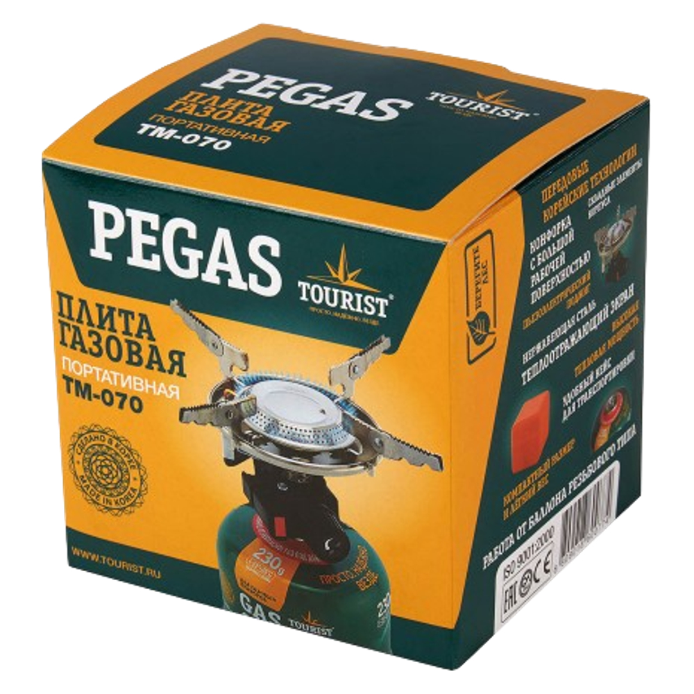 Газ. плита Мини Tourist TM-070 Pegas 2.3кВт 170г/ч 0.31кг