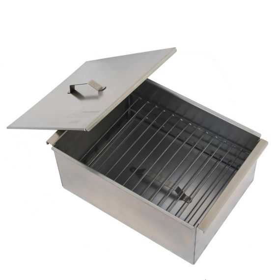 Коптильня двухъярусная Тонар с поддоном для сбора жира 380х280х170 (сталь 1,5 мм) (К-003)