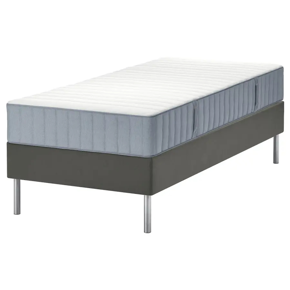 Кровать - LYNGÖR / LYNGОR IKEA/ ЛЮНГЕРЬ ИКЕА,  90х200 см,  серый