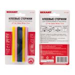 Стержни клеевые Ø7мм, 100мм, цветные (12 шт/уп), блистер REXANT