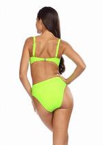 Неоновый раздельный купальник из ткани в рубчик (Размер: 85B/42) (Цвет: салатовый)