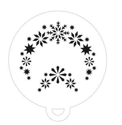 Трафарет для аквагрима круглый "Снежинки" 10 на 12 см