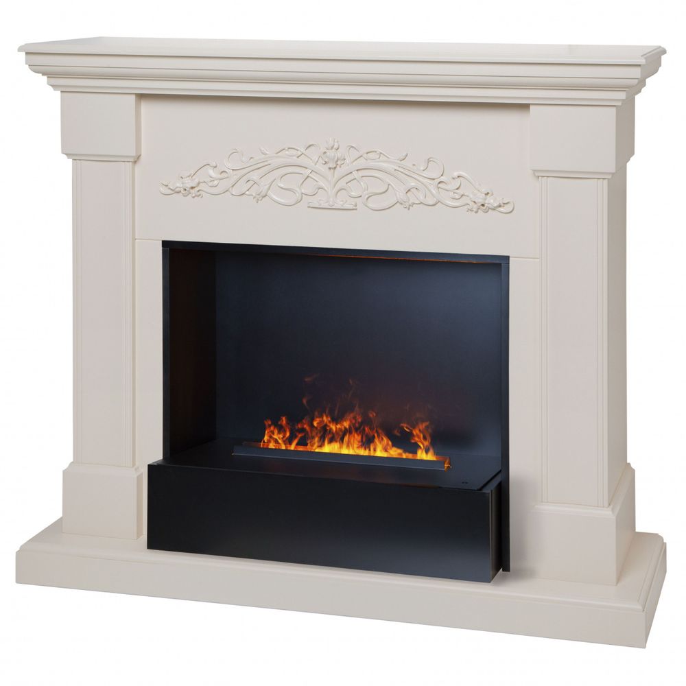 Электрокамин RealFlame Ofelia 26 BG орхидея с очагом 3D Cassette 630 BLACK PANEL